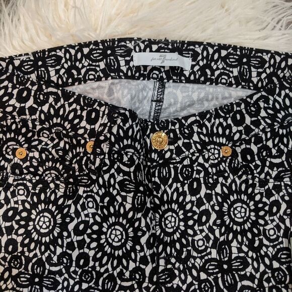 NWT 7 for All Mankind black and white Skinny Jeans 👖 23 - Picture 8 of 8
